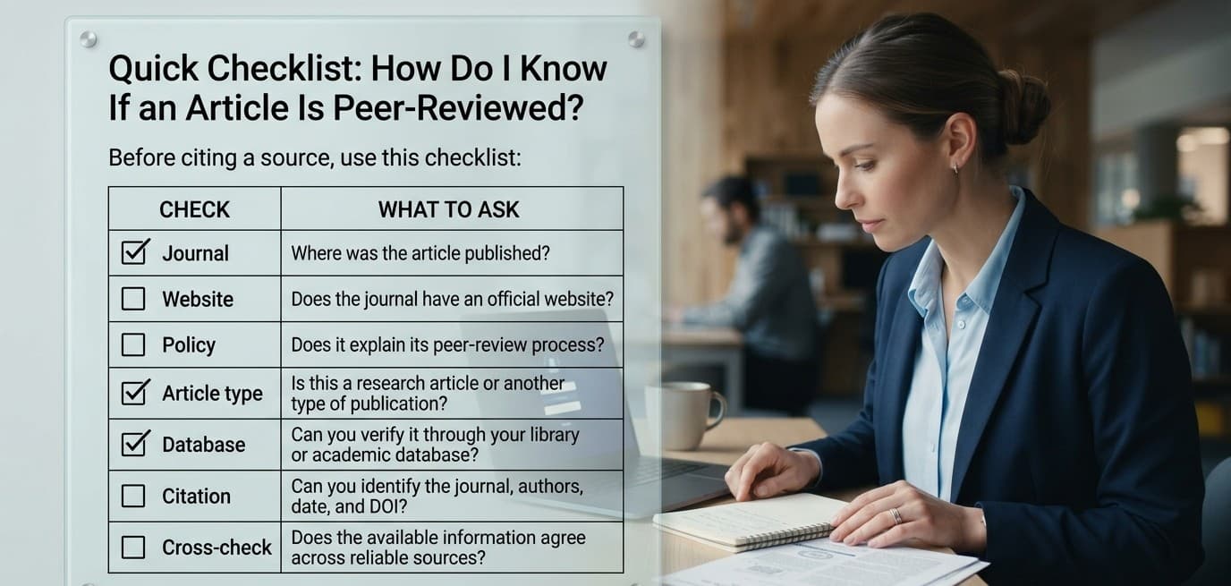 how can you tell if an article is peer reviewed