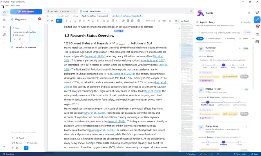 Creating a new project from a template in Multilo.